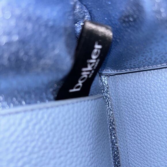 Botkier Hudson Hobo Azurra Pebbled Leather Gunmetal Hardware New Zip Handles - Picture 10 of 12